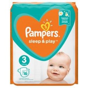 Подгузники Pampers Sleep&Play размер 3 6-10 кг 16 шт.