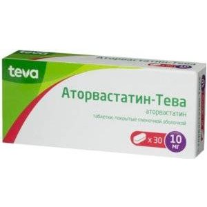 Аторвастатин-Тева таблетки 10 мг 30 шт.