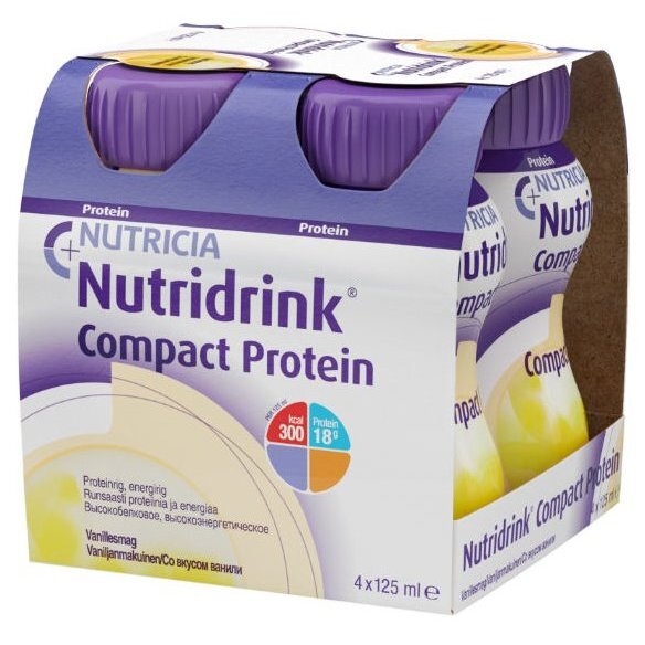 Жидкая смесь Nutridrink Компакт Протеин Ваниль 125 мл бутылочка 4 шт.