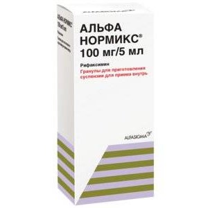 Альфа Нормикс гранулы 100 мг/5 мл флакон 60 мл