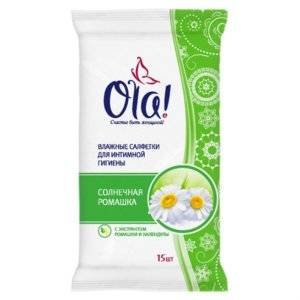 Влажные салфетки для интимной гигиены Ола (Ola) Ромашка 15 шт.