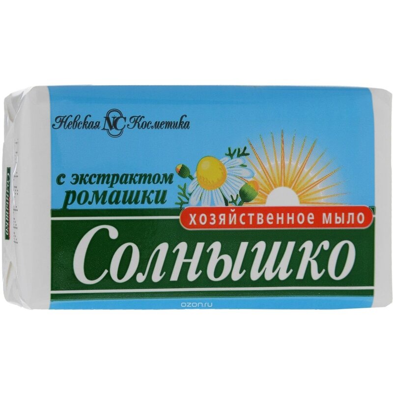 Хозяйственное мыло Солнышко Невская Косметика с экстрактом ромашки 140 г
