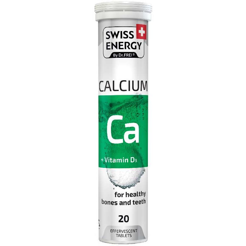 Таблетки шипучие Swiss Energy Кальциум + Витамин Д3 20 шт.