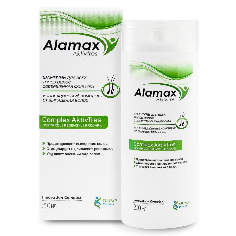 Аламакс шампунь для всех типов волос совершенная формула 200 мл