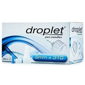 Droplet (Дроплет) Иглы для шприц-ручек 31G длинна 8 мм 100 шт.