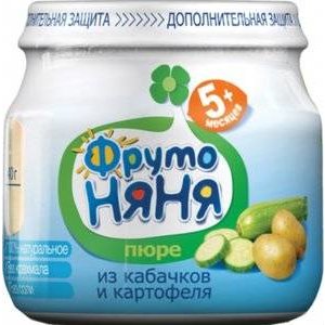 Пюре ФрутоНяня кабачки и картофель с 5 мес. 80 г.