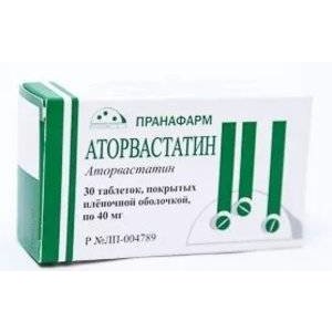 Аторвастатин-Прана таблетки 40 мг 30 шт.