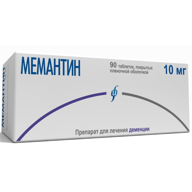 Мемантин таблетки 10 мг 90 шт.