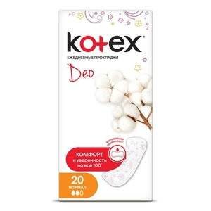 Прокладки ежедневные Kotex Deo Normal 20 шт.