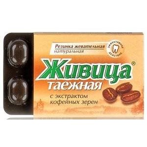 Жевательная резинка Живица Таежная с экстрактом кофейных зерен 5 шт.