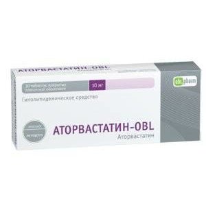 Аторвастатин-OBL таблетки 10 мг 30 шт.