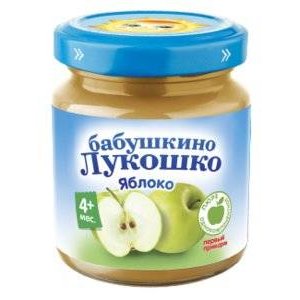Пюре Бабушкино Лукошко яблоко с 4 мес., 100 г
