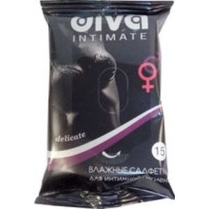 Влажные салфетки для интим гигиены Diva Intimate delicate 15 шт.