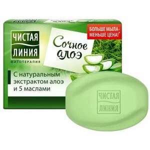 Мыло косметическое Чистая Линия Фитотерапия Экстракт алоэ 90 г