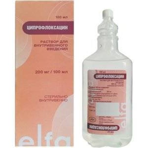 Ципрофлоксацин раствор для инфузий 2 мг/мл флакон 100 мл