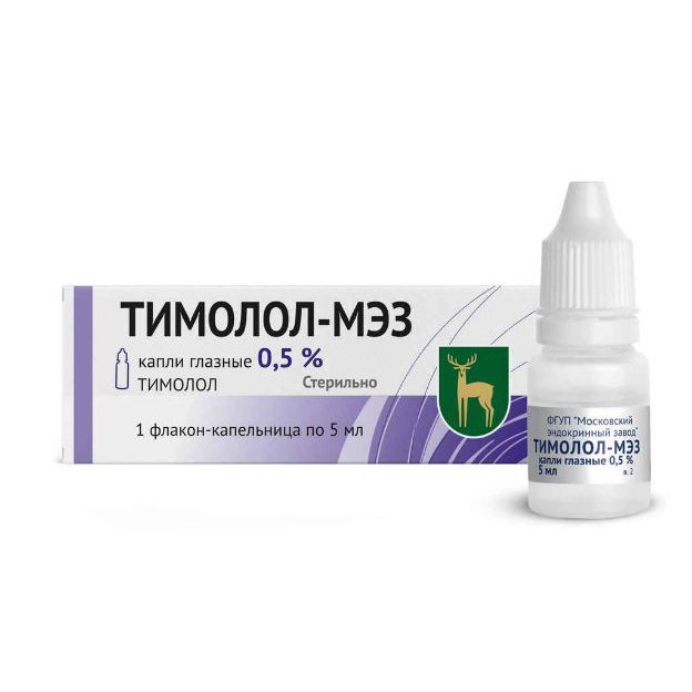 Тимолол-МЭЗ капли глазные 0,5 % 5 мл флакон