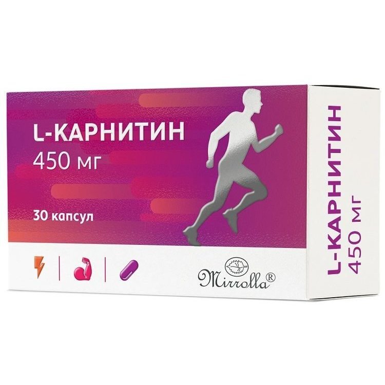 L-карнитин Mirolla капсулы 450 мг 30 шт.