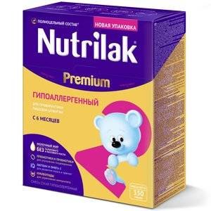 Nutrilak Premium Гипоаллергенный сухая молочная смесь с 6 мес., 350 г