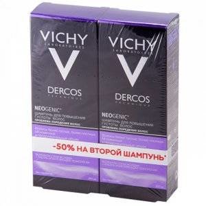 Шампунь Vichy Dercos Neogenic для повышения густоты волос 200 мл 2 шт.
