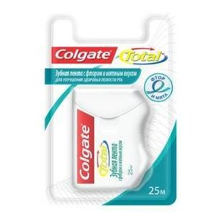 Зубная лента Colgate Total с фтором и мятным вкусом 25 м