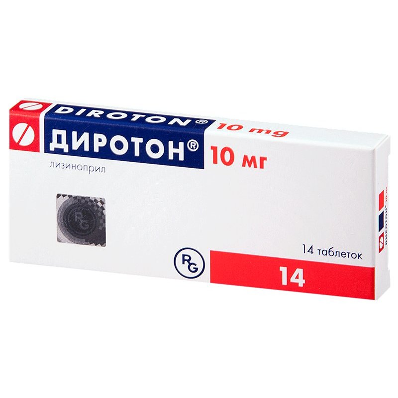 Диротон таблетки 10 мг 14 шт.