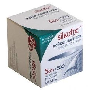Лейкопластырь Silkofixна тканевой основе 5x500 см