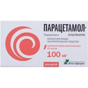 Парацетамол-Альтфарм суппозитории ректальные 100 мг 10 шт.