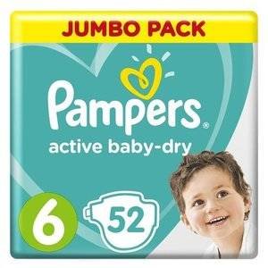 Подгузники Pampers Active Baby Dry размер 6 13-18 кг 52 шт.