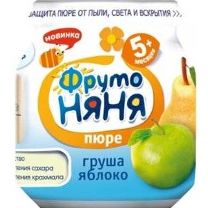 Пюре ФрутоНяня яблоко/груша с 5 месяцев 100 г