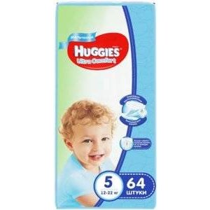 Подгузники для мальчиков Huggies Ultra Comfort размер 5 12-22 кг 64 шт.