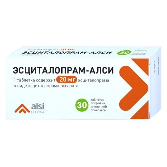 Эсциталопрам-Алси таблетки 20 мг 30 шт.