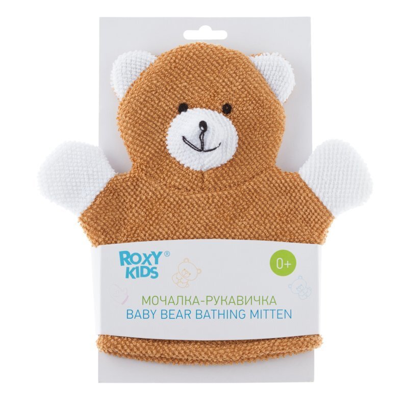 Мочалка-рукавичка Roxy-kids хлопковая махровая baby bear