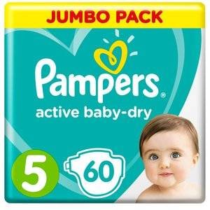 Подгузники Pampers Active Baby Dry размер 5 11-16 кг 60 шт.