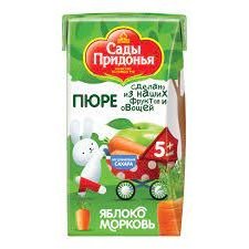 Пюре Сады Придонья яблоко/морковь 125 г