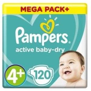 Подгузники Pampers Active Baby Dry размер 4+ 10-15 кг 120 шт.