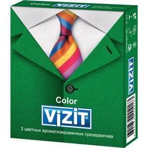 Презервативы Vizit Color Цветные ароматизированные 3 шт.