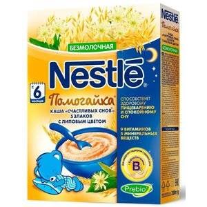 Каша безмолочная Нестле (Nestle) Помогайка 5 злаков липовый цвет с 6 мес. 200 г