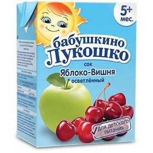 Сок Бабушкино Лукошко яблоко-вишня с 5 мес., 200 мл