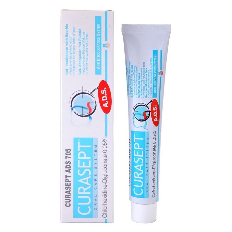 Зубная паста Curaprox curasept гелеобразная с хлоргексидином 0,05% 75 мл