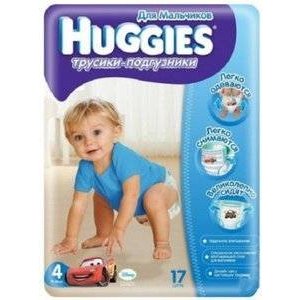 Подгузники-трусики для мальчиков Huggies размер 4 9-14 кг 17 шт.