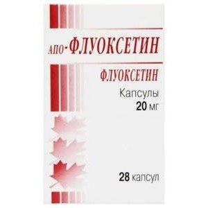 Апо-флуоксетин капсулы 20 мг 28 шт.