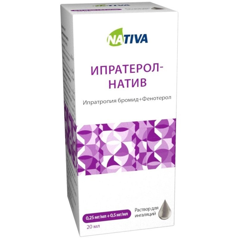 Ипратропиум бромид ингалятор. Раствор для ингаляций ипратерол. 0,25мг/мл+0,5мг/мл 20мл. 5 мг/мл фл. Беродуал ипратерол.