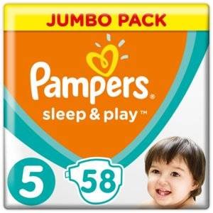 Подгузники Pampers Sleep&Play размер 5 11-16 кг 58 шт.