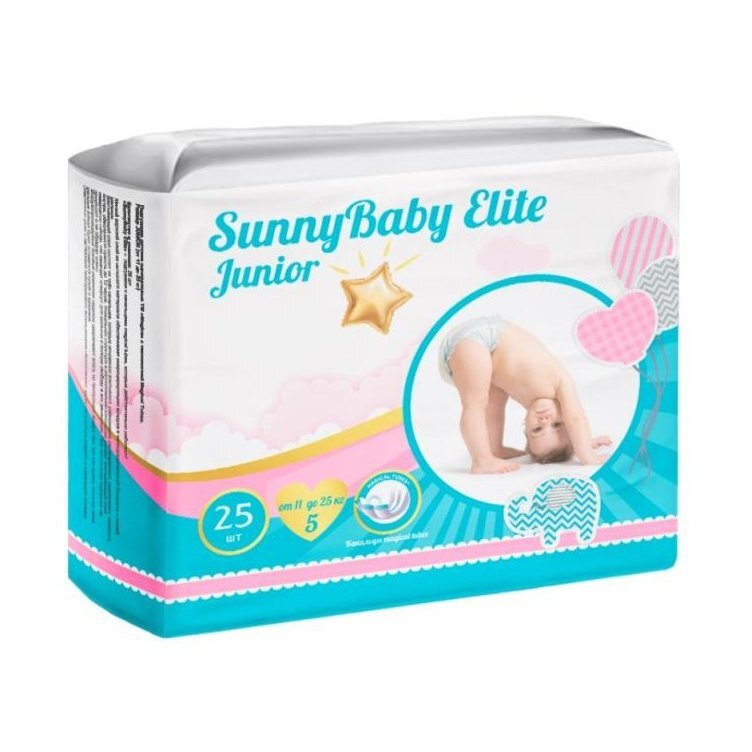 Подгузники SunnyBaby Elite Junior 11-25 кг 25 шт.
