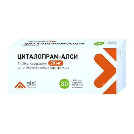 Циталопрам-Алси таблетки 20 мг 30 шт.