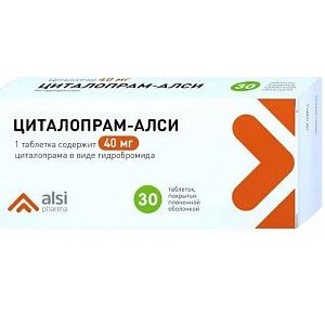Циталопрам-Алси таблетки 40 мг 30 шт.