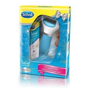 Набор Scholl: пилка электрическая роликовая для стоп + сыворотка для интенсивного увлажнения ног 30 мл
