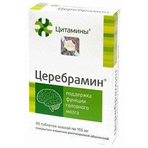 Церебрамин таблетки, покрытые кишечнорастворимой оболочкой 40 шт.