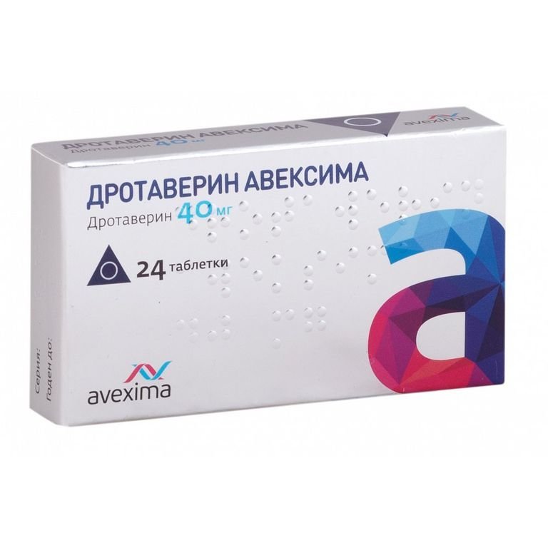 Дротаверин-Авексима таблетки 40 мг 24 шт.