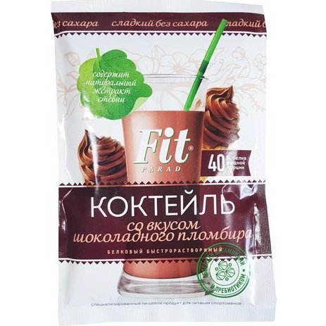 Коктейль белково-углеводный ФитПарад шоколадный пломбир 30 г